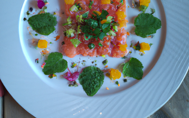 Tartare de saumon fruité