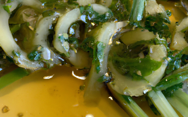 Jeunes Poireaux, vinaigrette d'herbes potagères