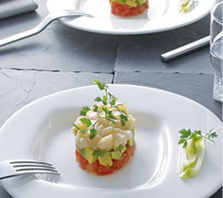 Tartare de St Jacques à l'effilochée d'endives