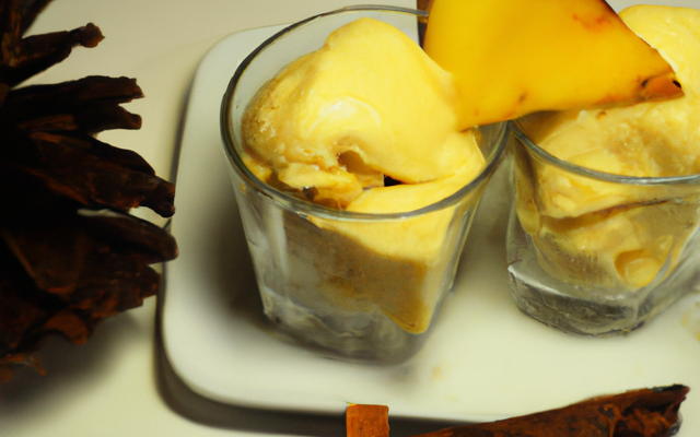 Coupe d'ananas tiède aux épices, glace à la vanille