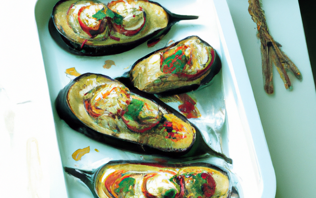 Aubergines en gondole