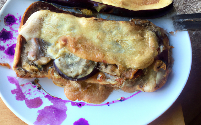 Croque monsieur aux aubergines
