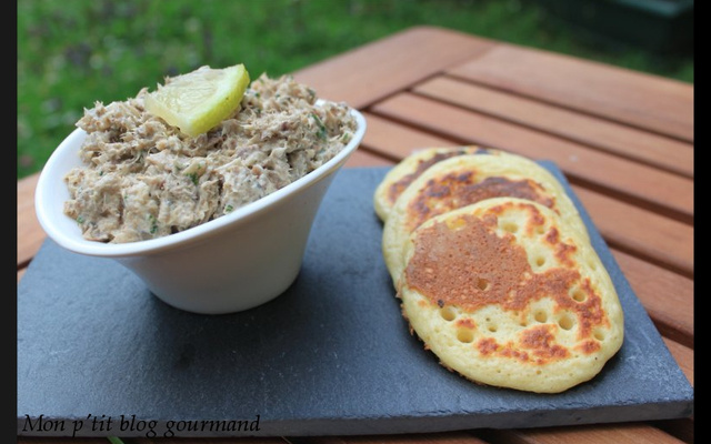 Rillettes de sardines et blinis au citron