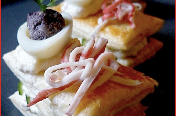 Mille-feuilles à la crème de Philadelphia au surimi