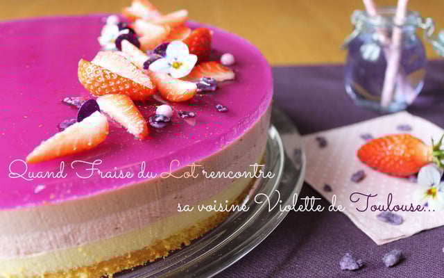 Bavarois fraise & violette