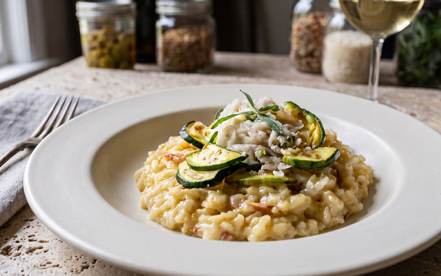 Risotto de courgettes rapide