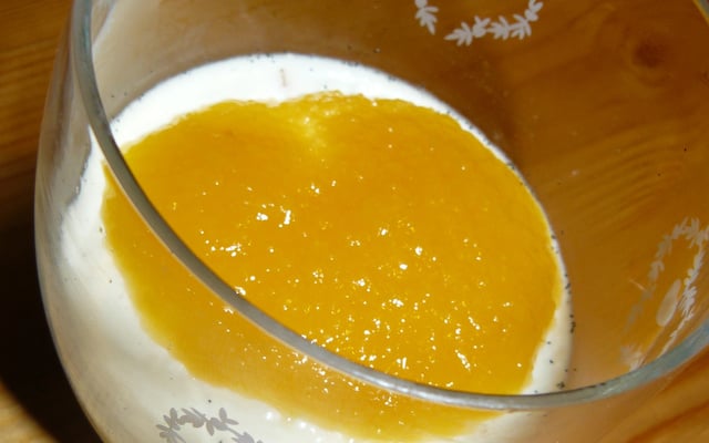Panacotta aux pêches