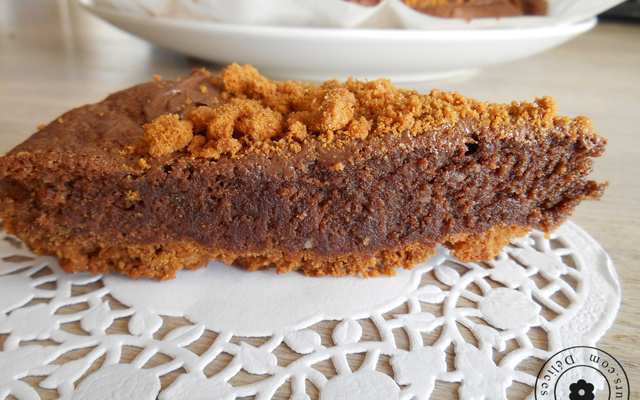 Fondant au chocolat et spéculoos et sa pâte à la poudre d'amande