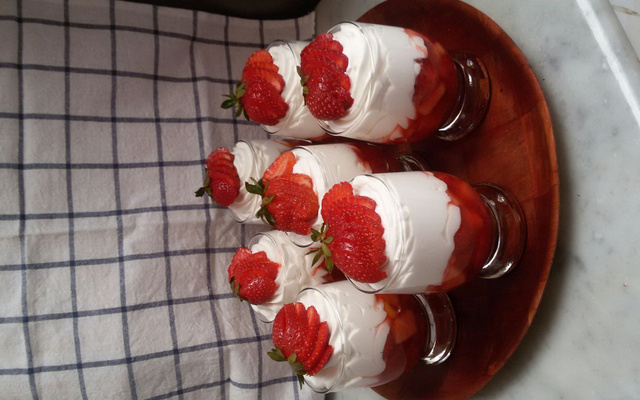 Tiramisu léger fraises spéculos