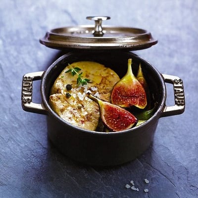 Mini-cocottes de foie gras aux figues