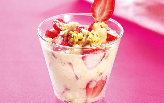Crème Régilait aux céréales et fraises