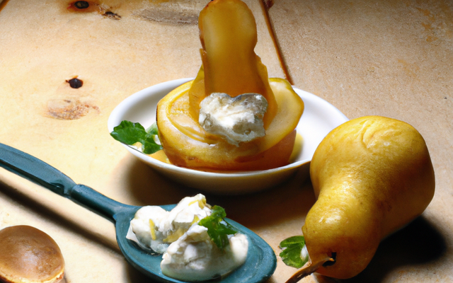 Cuillères poires et chèvre