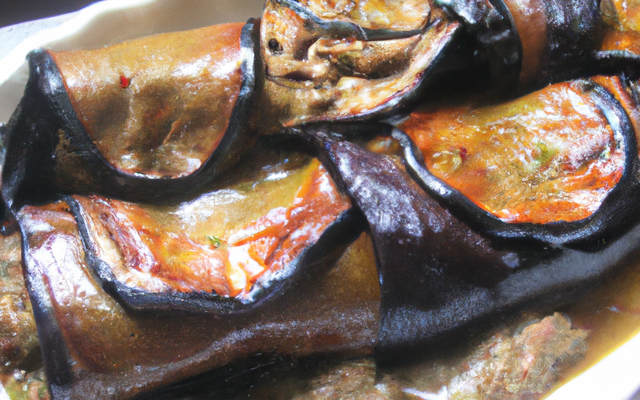 Lieu noir panné au pavot farfales au aubergine et miel