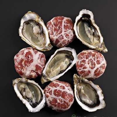 Huîtres Marennes Oléron et crépinette