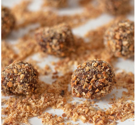 Truffe au chocolat et au pralin