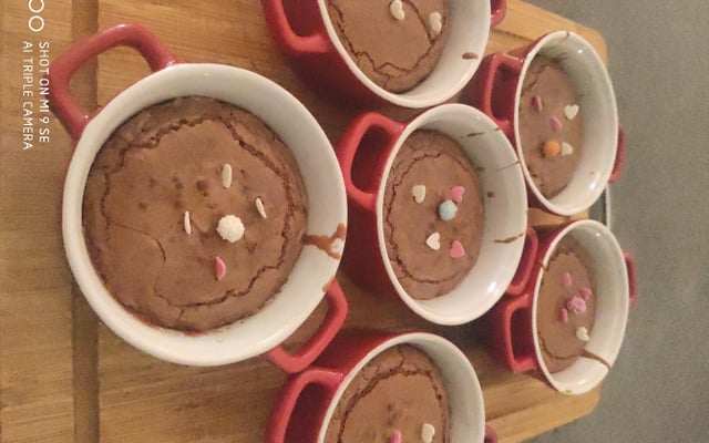 Coulant au chocolat cœur caramel