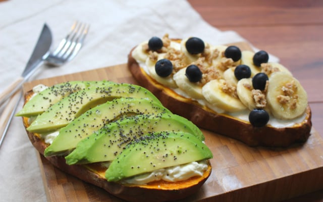 Tartines de patate douce