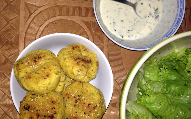 Falafel et tahini sans gluten ni lait