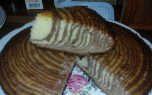 Gâteau tigré ou zebré
