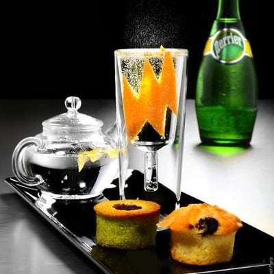 Tea break (Perrier aromatisé aux agrumes)