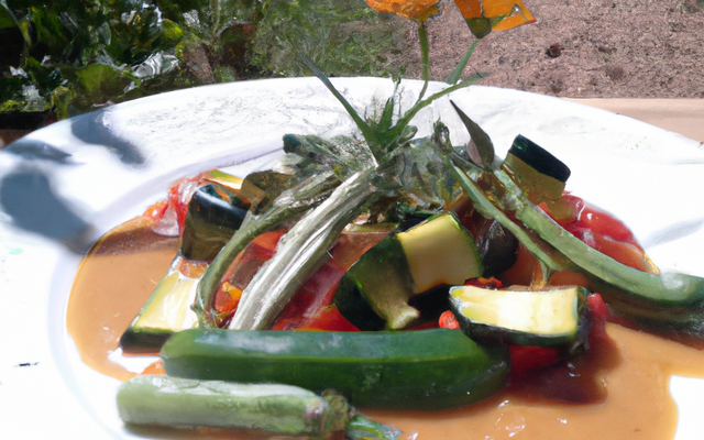 Potager de légumes d'été sauce des bois