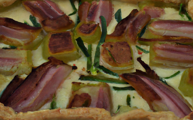Tarte poireaux lardon
