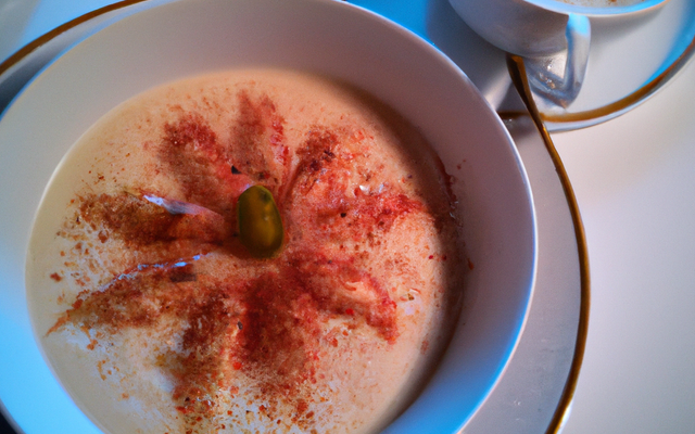 Cappuccino de crabe au pamplemousse