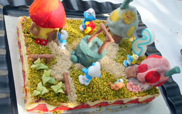 Le fraisier des Stroumpf