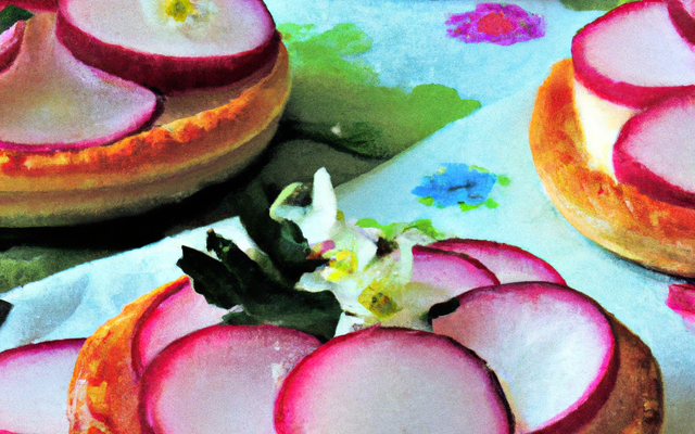 Tartelettes de fromage blanc et radis