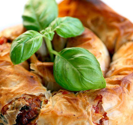 M'hancha à la courgette grillée