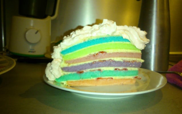 Gâteau arc en ciel