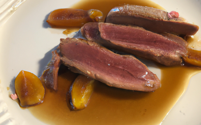 Magret de canard au cointreau