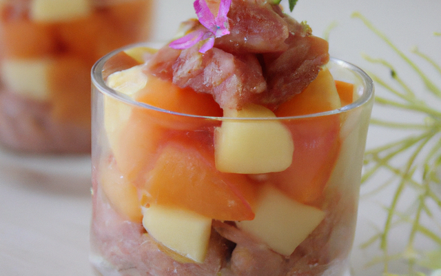 Verrine Thon et Pêches