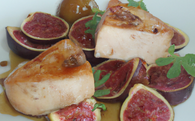 Chapon au foie gras et figues