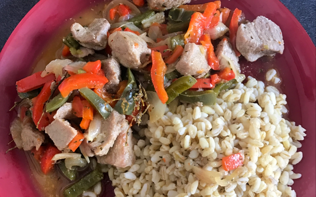 Sauté de porc aux poivrons