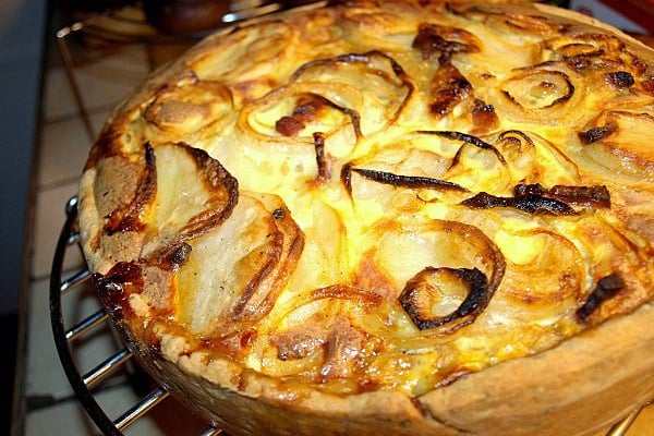 Tarte franc-comtoise à la cancoillotte