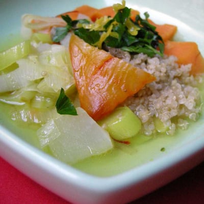 Soupe argentine au quinoa