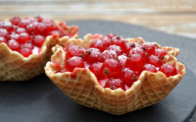 Tartelettes "express" au fromage frais et groseilles rouges