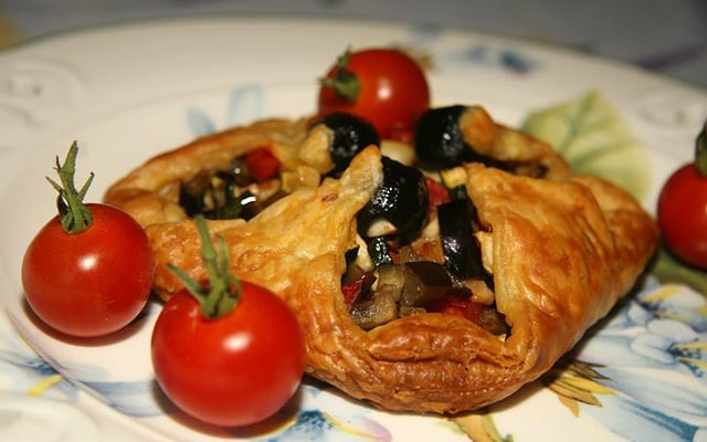 Paniers feuilletés aux légumes du soleil