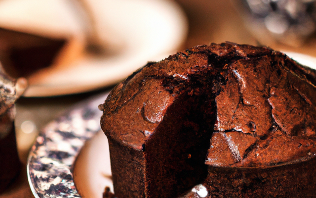 Gâteau tout chocolat au cacao amer