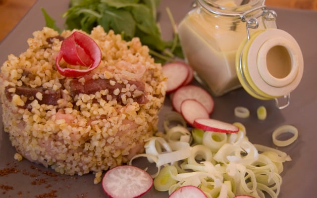 Tartare de thon au boulgour