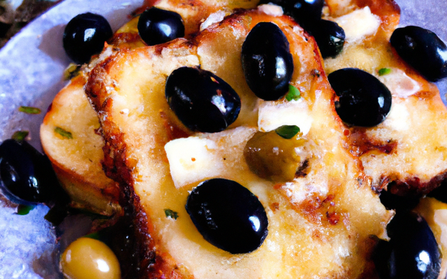 Pain perdu au fromage et aux olives