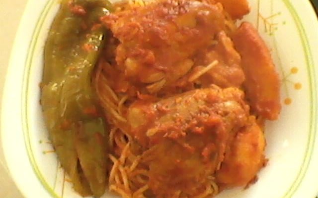 Spaghetti au poulet