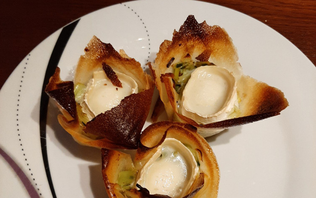 Tartelettes croustillantes chèvre et poireaux