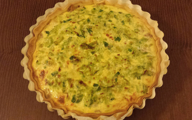 Quiche poireaux thon moutardé