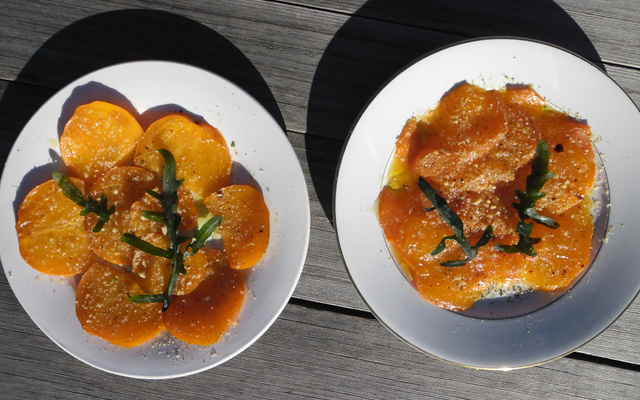 Carpaccio de kaki