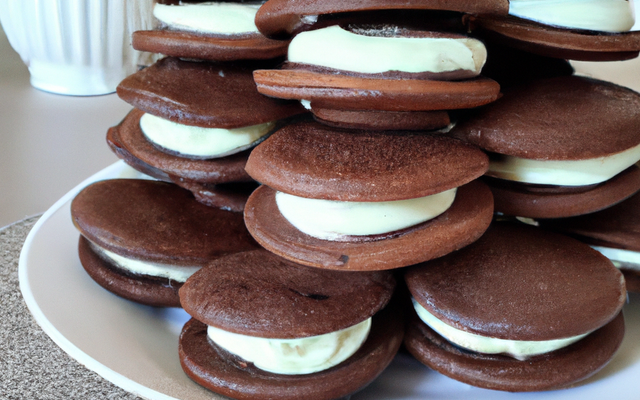 Whoopies au chocolat, ganache au chocolat au thermomix