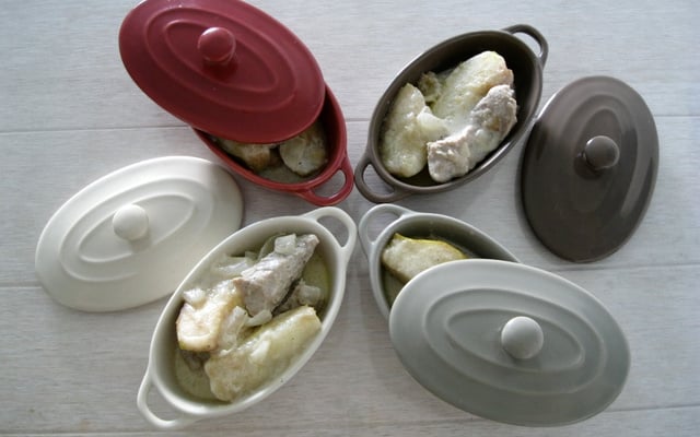 Veau et ses poires pochées au lait de coco