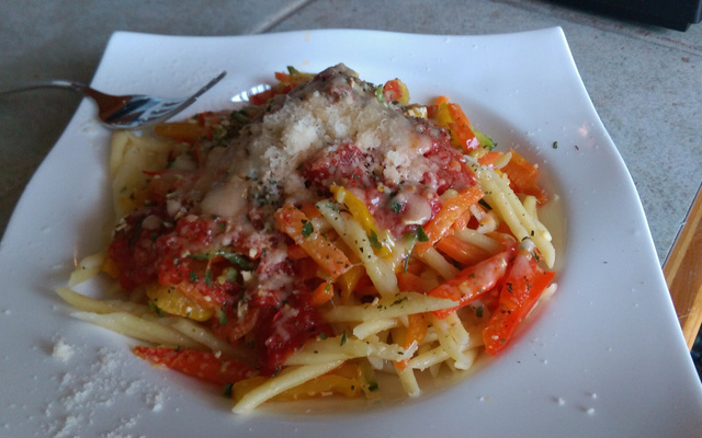Tagliatelles aux légumes du soleil