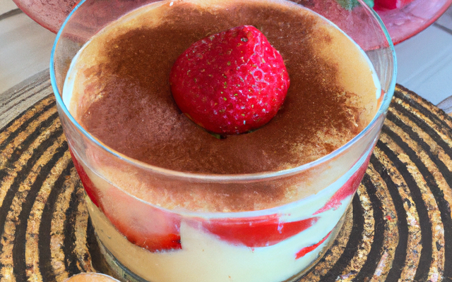 Tiramisu à base de soupe de fraises